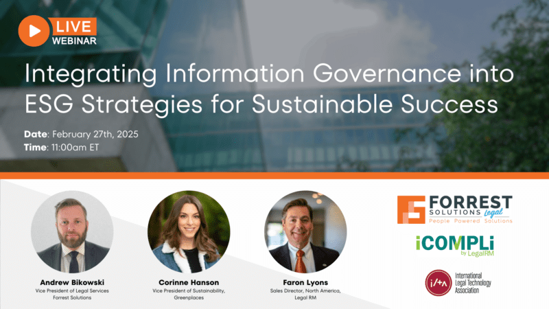 Integrating information governance into ESG strategies for sustainable success